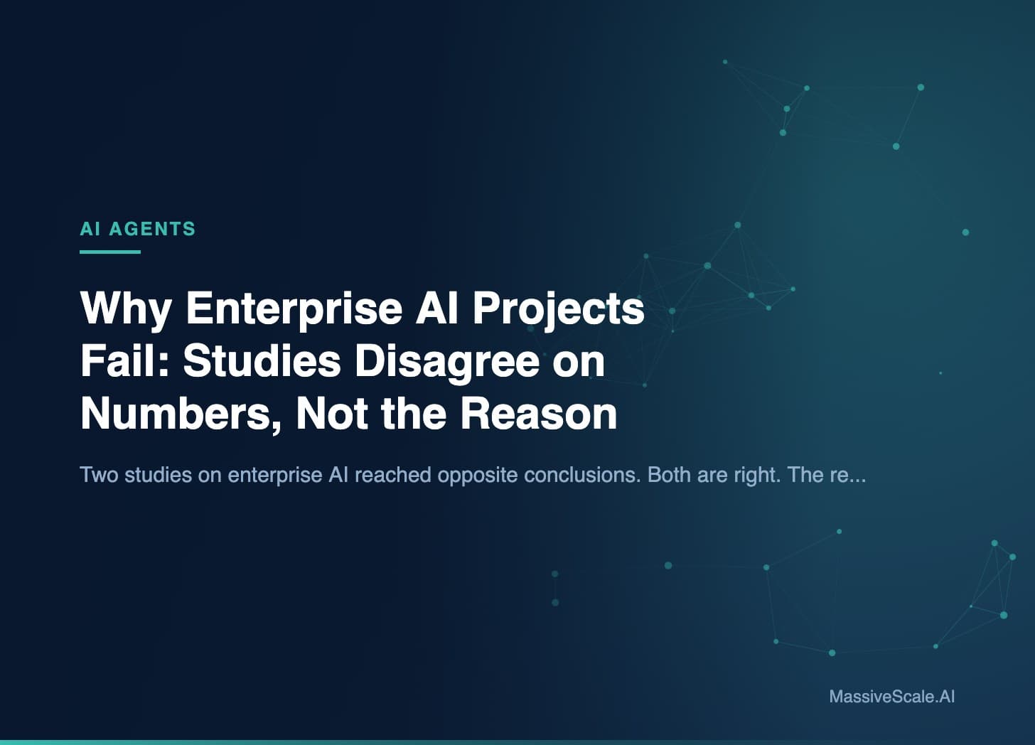 Hero: Why Enterprise AI Projects Fail: Studies Disagree on Numbers, Not the Reason