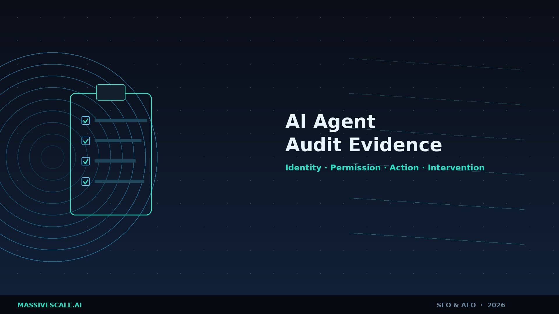 AI agent audit evidence pack hero